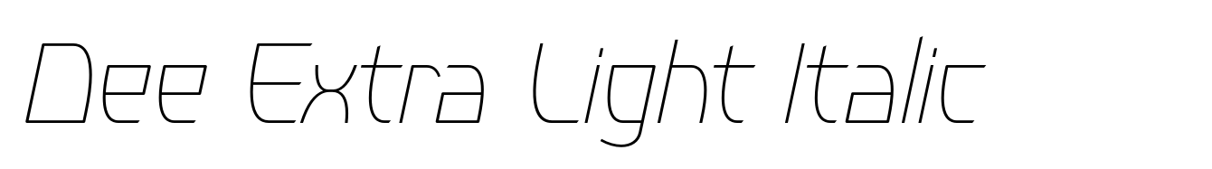 Dee Extra Light Italic